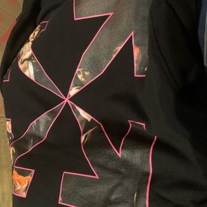 Sprayed caravaggio hoodie w pockets